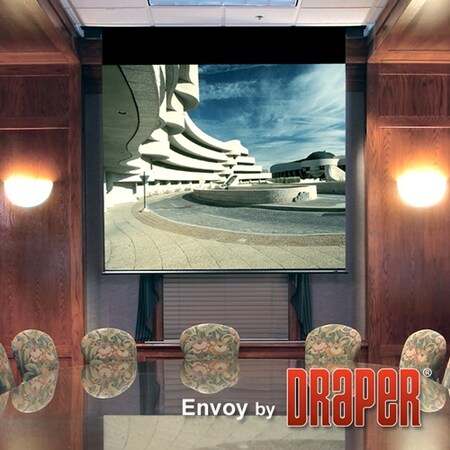 Envoy Matte White Electric Projection Screen Low Voltage Motor Size / Format: 100" diagonal / 4:3